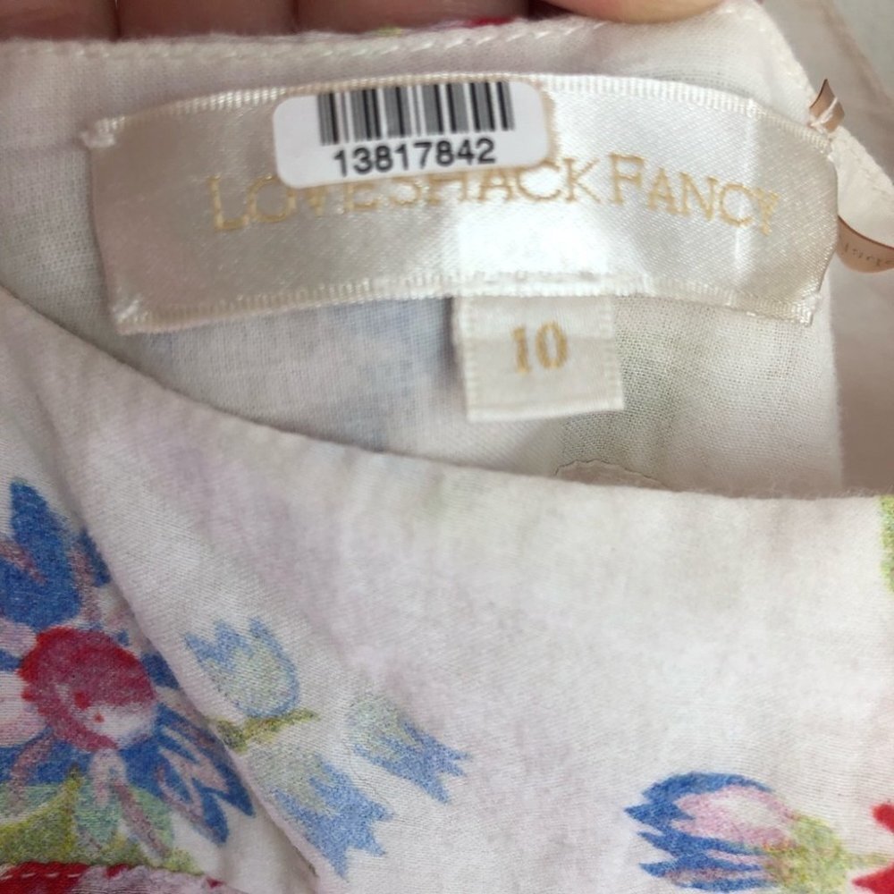 LoveShackFancy size 10 Marion Ruffled Floral Print Mini Dress - Picture 8 of 10